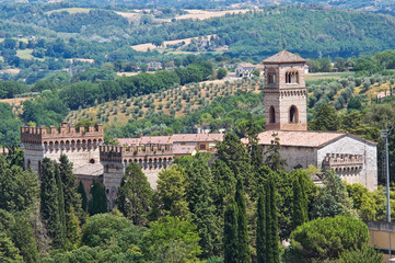 Fototapeta na wymiar Castle of St Girolamo. Narni. Umbria. Włochy.