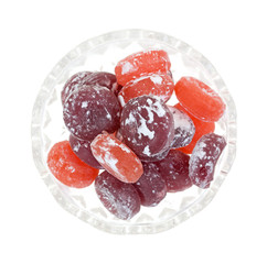 Hard candy in dish