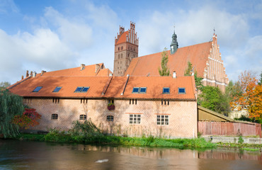 Polish basilica near the river