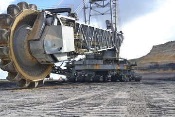 Schaufelradbagger im Tagebau