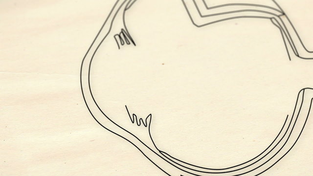 Human Eye structure animation illustration Shallow Depth of Fiel