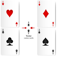 Vector casino cards