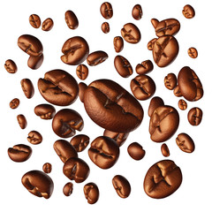 Naklejka premium Coffee beans isolated on white