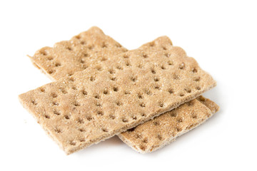 Dietary bread on white background