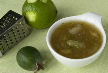 Feijoa jam with pears and lime