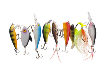 colorful fishing lures