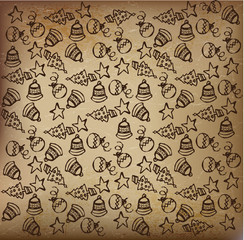 Christmas winter background doodle