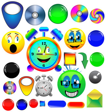 Assorted icons and buttons