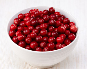 Bowl of cranberries