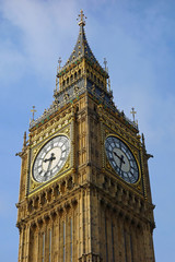 Fototapeta na wymiar Big Ben Westminster Palace Elizabeth Clock Tower w Londynie UK.