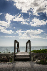 Wooden Beach Walkway