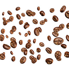 Fototapeta premium Coffee beans isolated on white
