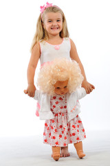 Baby doll and blonde girl