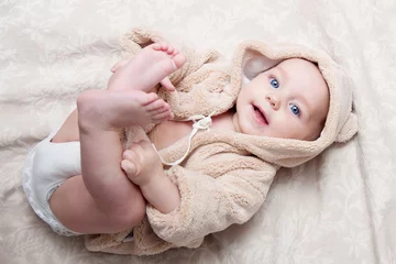 Foto op Aluminium Portrait of a beautiful baby girl © oksanka