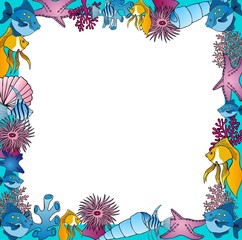 Sealife frame blue
