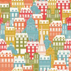 Paris Cityscape pattern - 45767288