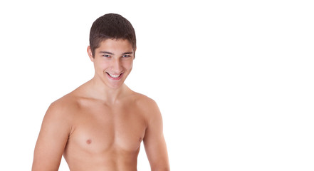 Fototapeta premium young man with bare chest