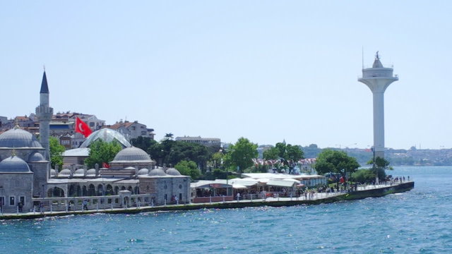 Uskudar and Semsi Pasa Mosque, view from the sea
