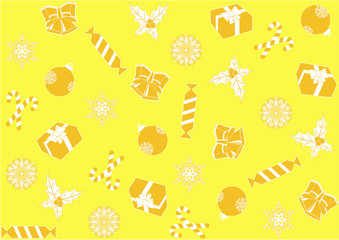 seamless yellow background for Christmas