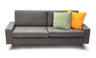 Comfortable couch with pillows