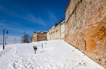 Walls of Brasov Citadel, Transylvania, Romania