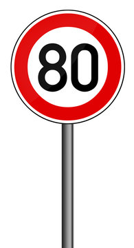 Geschwindigkeitsbegrenzung aufgehoben - 80 km/h