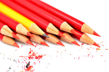 Fototapeta premium A bunch of pencil isolated on white