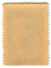 Fototapeta premium The reverse side of a postage stamp.