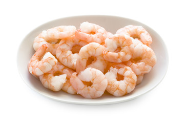 king prawns isolated on white