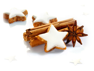 Christmas spices and stars