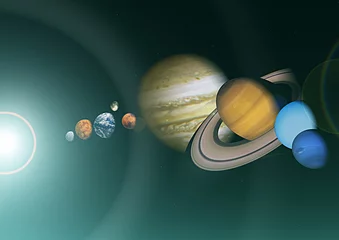 Poster Planeten van het zonnestelsel © Naeblys