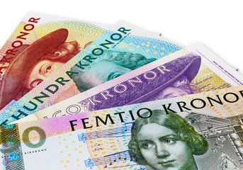 Fototapeta na wymiar Szwedzkie banknoty korony
