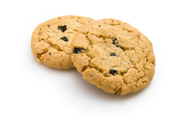 two cookies on white
