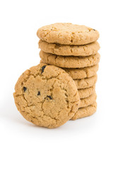 pile of cookies on white
