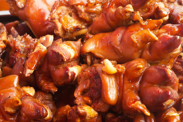 Roast pig's knuckles