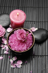 spa concept on bamboo mat