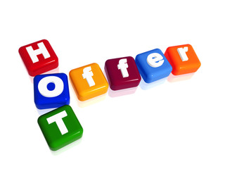 Obraz premium hot offer - text in colorful cubes