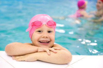 Naklejka premium Baby swimmer
