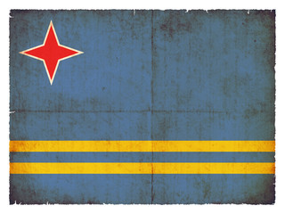 Grunge-Flagge Aruba (Niederländisch)