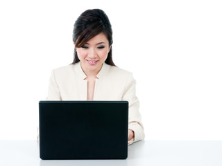 Businesswoman Using Laptop