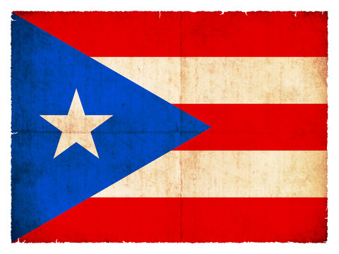 Grunge-Flagge Puerto Rico (USA)