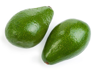 Couple avocado isolated on a white background