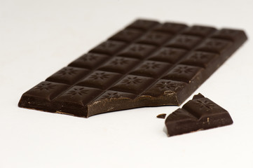 Broken chocolate bar