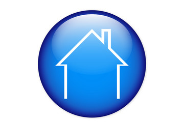 House icon isolated on a blue circle