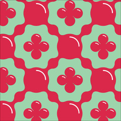 Abstract Aqua Floral Pattern for SPA, Hotel, Home, Villa