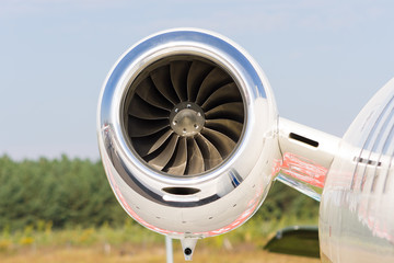 Jet engine close up