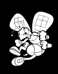 Angry Bee Mascot Vector Character