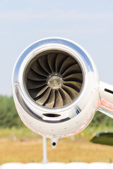 Jet engine close up