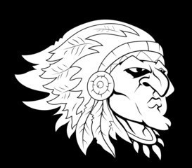 Red Indian Mascot Vector Character