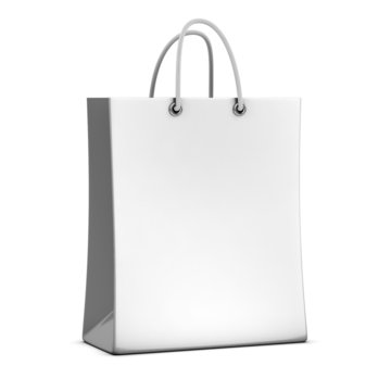 3d Blank White Shopping Bag